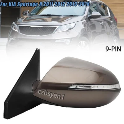 Espejo retrovisor de puerta lateral izquierdo 9 PIN para calefacción KIA Sportage R 2011-2016 Foto 1 de 4