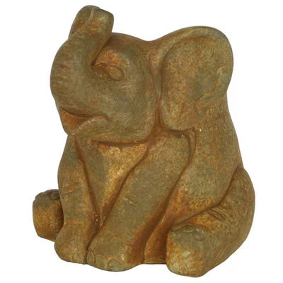 Maceta ligera de hormigón natural pequeño óxido elefante con orificios de drenaje (6. Foto 1 de 4