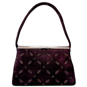 BOTTEGA VENETA Brown Suede Embroidered Hnadbag - Picture 1 of 19