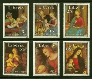 Liberia Sc# 975-80, Raphael Paintings - Christmas 1983 VF MNH Set of 6 No Faults - Picture 1 of 1
