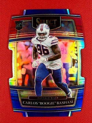 2021 Panini Select Concourse Carlos Basham Jr. #92 Red & Blue Prizm Die-Cut (RC) - Image 1 of 2