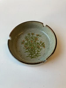 Vintage Ceramic Porcelain Ashtray Painted Flowers MCM Hippie - Picture 1 of 4