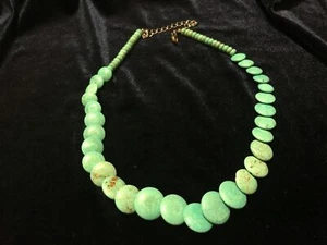 Turquoise Gradient Necklace 18"-21" Necklace, Vintage ~ OAK - Picture 1 of 3