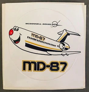 McDonnell Douglas Flugzeug MD-87 Airlines Aufkleber - 4" rund - Bild 1 von 1