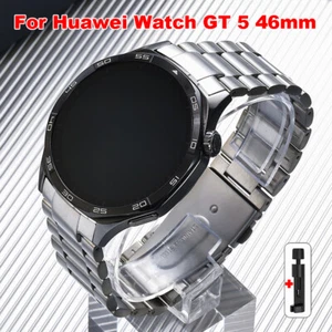 For Huawei Watch GT5 46mm Luxury Stainless Steel Strap Replacement Wrist Band - Photo 1 sur 13