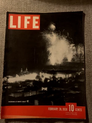 1930 Life FEB 28 1938 WW2 VTG Ads Fashion Monte Carlo AUSTIA Turns Nazi Feminism - Image 1 of 4