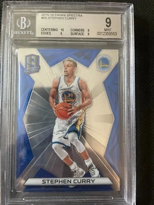 2015-16 Panini Spectra /125 Stephen Curry #55 BGS 9 w/ Subgrades 10,9,9,9 - Image 1 of 2