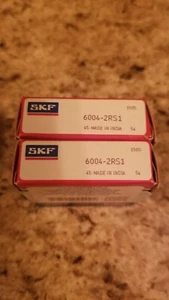 2PACK SKF 6004-2RS1 20x42x12MM Double Rubber Seal Bearings, NOT CHINA - Bild 1 von 1
