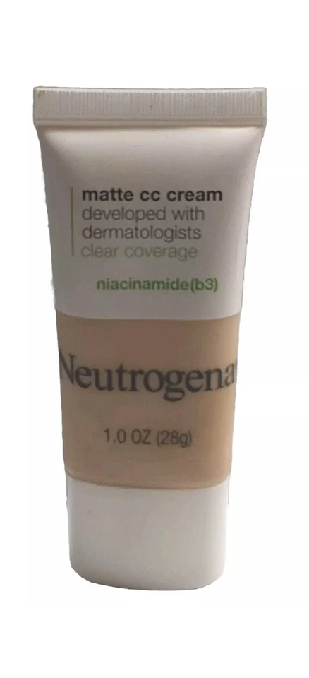Neutrogena Matte CC Cream Foundation 1.0 Shell 1oz New - Image 1 of 1
