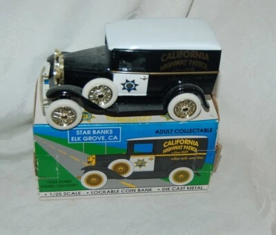 Camión Ford Panel 1929 California Highway Patrol escala 1/25 número uno en SecGraw Foto 1 de 4