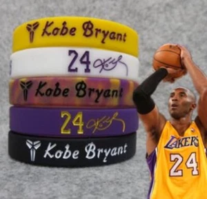 Kobe Bryant Silicone Wristband Bracelet 4 To Choose From US SELLER Free Shipping - Picture 1 of 2