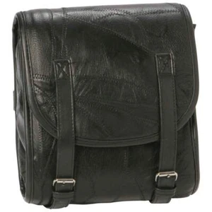 GENUINE LEATHER MOTORCYCLE SISSY BAR / FORK BAG FOR HARLEY HONDA - BFSISSY - Foto 1 di 3