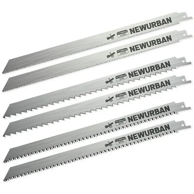 NEWURBAN 6 Pack Stainless Steel Reciprocating Saw Blades for Frozen Meat 3TPI/8TPI/10TPI
