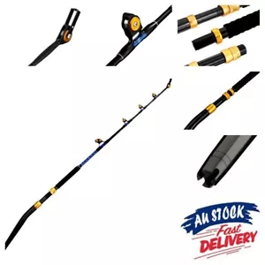 Deep Sea Heavy Roller 5'6" 80-130lb Overhead Game Fishing Bent Butt Trolling Rod - Picture 1 of 8
