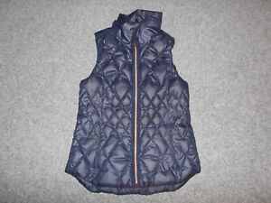 ATHLETA 842273 RESPONSIBLE WOMENS SMALL DOWN FILLED BLUE PUFFER VEST          