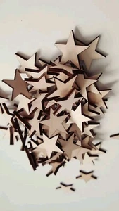 Holz Sterne Bastelbedarf Flagge Holzstern zum Selbermachen 1" x 1" x 1/8" 1000 Stck. - Bild 1 von 3