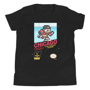 Chicago Blackhawks Hockey Team Jersey 8-Nintendo Youth Kid Child Boy T-Shirt - Picture 1 of 10