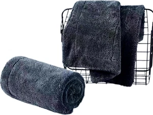 Microfiber Quick Dry Car Drying Towel - 24”L X 36”W | 1200 GSM Double Twist Pile - Picture 1 of 9