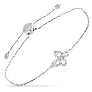 LB Exclusive 14K White Gold 0.30ct Diamond Butterfly Bracelet ALB-15839 - Picture 1 of 3