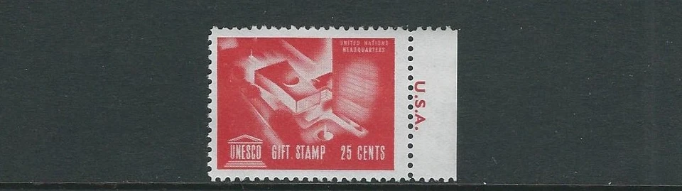 UNITED STATES 1954 united NATIONS GIFT STAMP from BKLT w/selvedge CINDERELLA - Image 1 of 1