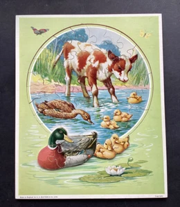 Vintage 1940s Wooden Victory stepping-out Jigsaw Puzzle Made In England - Picture 1 of 2