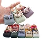 Owl Coin Purse Keychain Leather Keychain Pendent Car Key Case with Lobster Clip