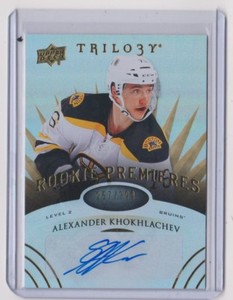 14-15 2014-15 Upper Deck Trilogy #148 Alexander Khokhlachev AUTO 257/399 Rookie