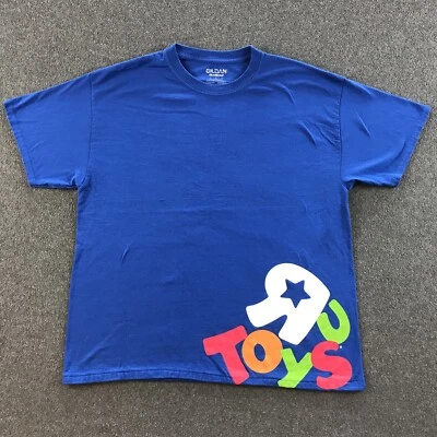 Camisa Toys R Us Feminina Grande Azul Gildan Work Employee C'Mon Let's Play #5096 - Imagem 1 de 4