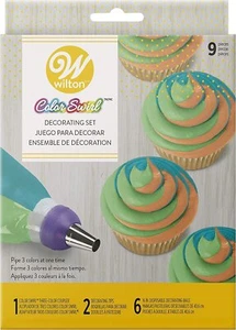 Wilton Color Swirl, 3-Color Piping Bag Coupler, 9-Piece Cake Decorating Kit - Picture 1 of 15