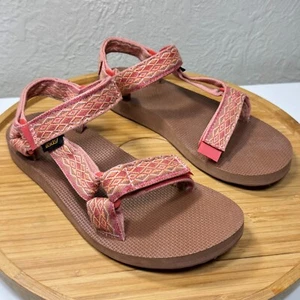 Teva Original Sandals Women 7 Universal Miramar Fade Coral Tirra Outdoor 1003987 - Picture 1 of 8