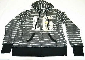 Self Esteem Damen Langarm Hoodie Jacke Full Zip gestreift grau Gr. L Neu ohne Etikett - Bild 1 von 7