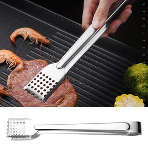 1pc Kitchen Stainless Steel Steak Tongs Comfortable Grilling Tongs for Cooking - Picture 1 of 12