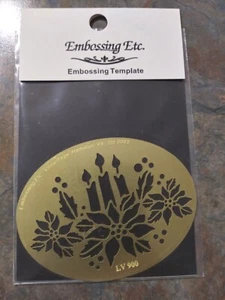Embossing Template stencil Embossing Etc. Verla Page 2002 candles flowers - Picture 1 of 4