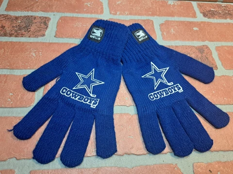 Dallas Cowboys Wool Winter Snow Gloves Wells Cover