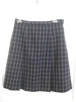 Schoolgirl Skirt Plaid Blue/Gray Josephine Chaus Size 6 Box Pleats - Image 1 of 2