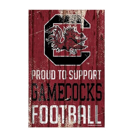 South Carolina Gamecocks 11"x17" Proud to Support Wood Sign [NEW] Banner Wall Cover