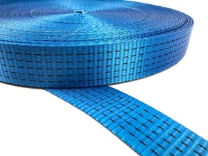 Correa de cabrestante de carrete de 50 mm azul poliéster pesado 6 toneladas x 90 metros 6000 kg - Imagen 1 de 7