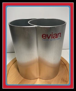 Raro cubo de hielo Evian Spring Water Aurora Design vintage plata aluminio anodizado - Imagen 1 de 24
