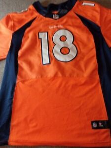 NFL Nike Denver Broncos  Manning  Jersey, Number 18, Size 52 hole sleeve "n19