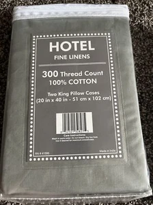 Hotel Fine Linens Pillow Cases 300 Thread Count 100% Cotton King Size New - Picture 1 of 1