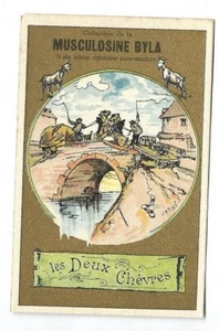 Les deux chêvres - - Fable - Chromo Musculosine Byla - Trade card - Imagen 1 de 2