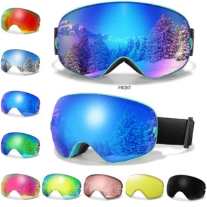 Anti-Fog UV400 Skibrille für Herren Damen Schicht Winter Snowboard Schutz Gläser - Bild 1 von 19