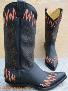 Botas de mezcalero botas de vaquero botas occidentales ¡¡nuevas cuero hechas a mano!!! T. 39 - 44 - Imagen 1 de 5