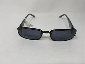 TAKUMI T9922 55/17/135 90 BLACK FLEX HINGE EYEGLASSES W/ POLARIZED SUNCLIP :I78 - Picture 1 of 7