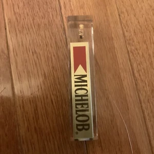 Vtg MICHELOB GOLDEN DRAFT 4 Sided PULL KNOB BEER TAP HANDLE Advertising￼ Clear - Picture 1 of 6