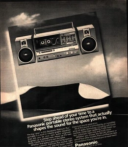 1983 Panasonic Boom Box Platinum Plus Radio Cassette Tape Vintage Print Ad f2 - Picture 1 of 1