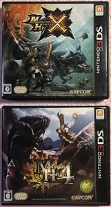 2 Set Nintendo 3DS Games Monster Hunter 4 X (Cross) CERO Japan Version CAPCOM - Picture 1 of 24