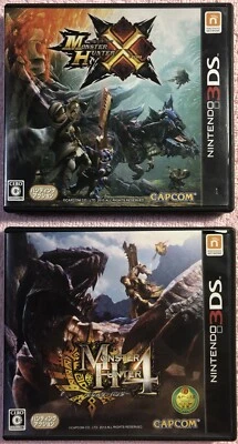 2 Set Nintendo 3DS Games Monster Hunter 4 X (Cross) CERO Japan Version CAPCOM - Image 1 of 4