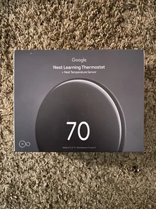 Google Nest Learning Thermostat 4th Gen w/ Sensor - NEW! - Picture 1 of 2