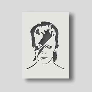 Wiederverwendbare David Bowie Schablone für Wandkunst, Wohnkultur, Kunsthandwerk. - Bild 1 von 10